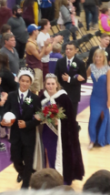 Wyatt Huard and Jane Arnoldt as Homecoming King and Queen