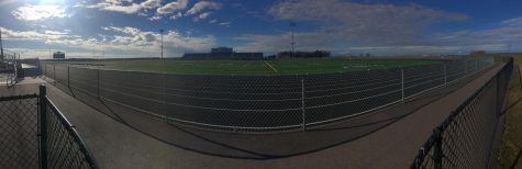 New Ulm High Schools new track in a panoramic view. 