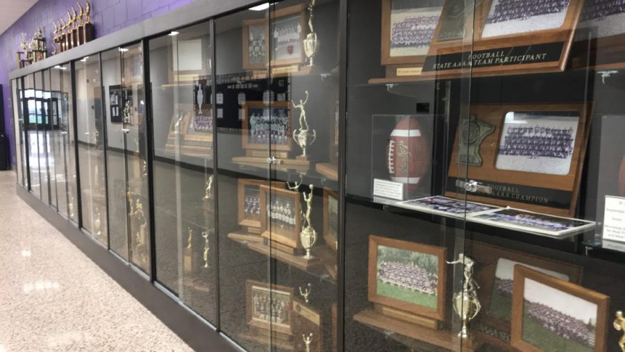 ITS NOT YOUR AVERAGE CASE - Here displayed is a small selection of New Ulm Senior High Schools awards