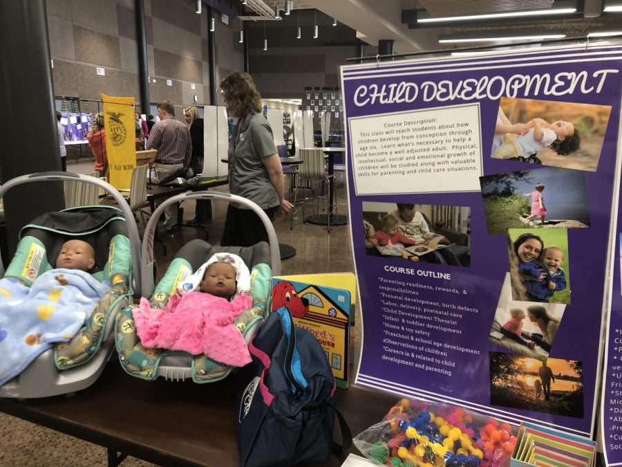 BABY BABY- FACS teacher Mrs. Christian provided examples of the babies that would be available to take home during the Child Development class!