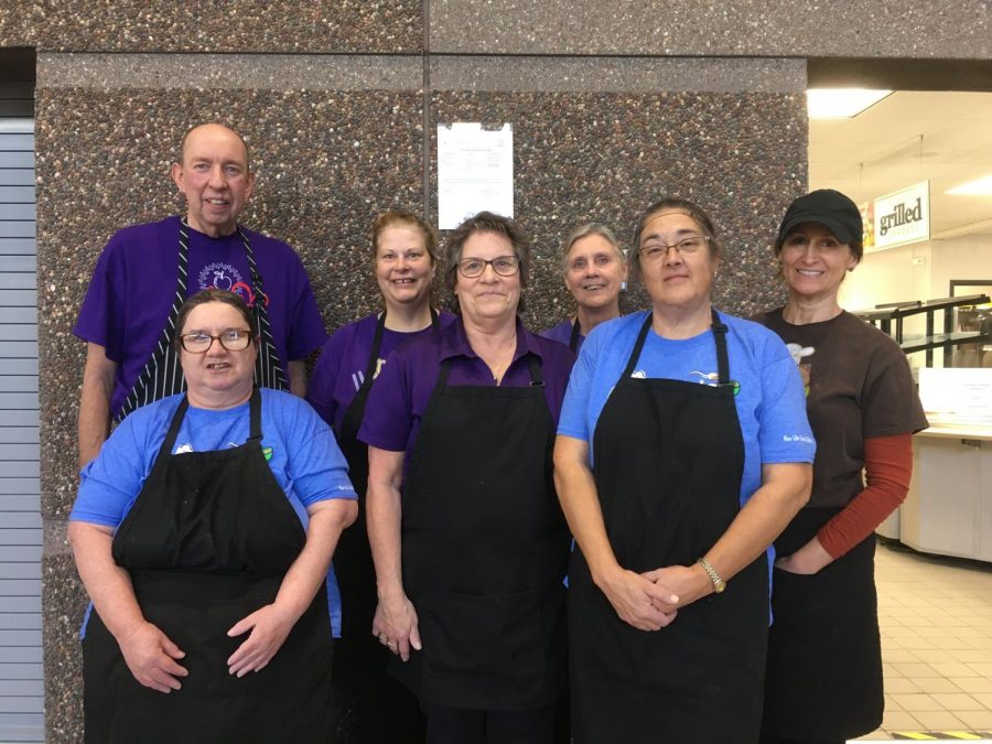 New Ulm Public High School Lunch Staff Get Together for a Group Photo
