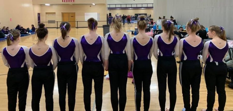 Gymnasts before the section meet