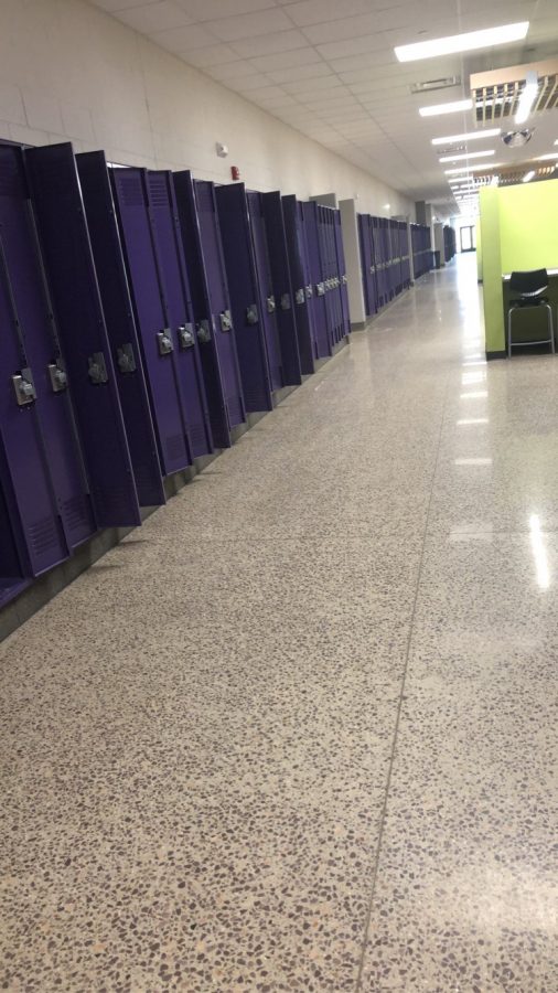 School hallways are now empty after the COVID-19 outbreak