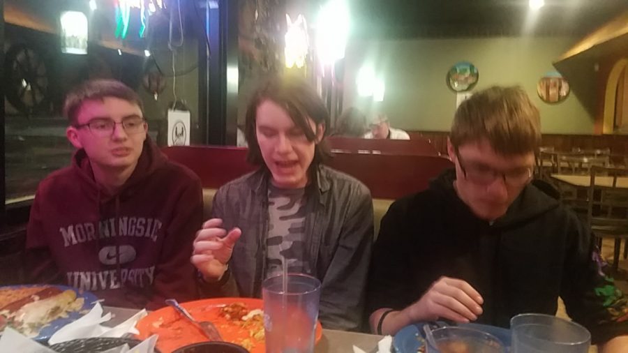 On February 5th, 2021, a group of NUHS students (Sage Schmit, Jacob Luepke, Bennett Janni, and Ethan Frechette) went to Plaza Garibaldi for Jacobs birthday. We let Jacob choose what place to eat, and he decided we should eat at Plaza, one of his favorite places to eat. We all were very happy that Covid allowed us to eat together and have a fun time. Plaza was pretty good, Jacob Luepke, the birthday boy said, I enjoy it because they give free chips. Jacob ended his 18th birthday at Bennetts house, playing video games until it was time to go. We all had a bunch of fun, and have a nice picture to remember that night.