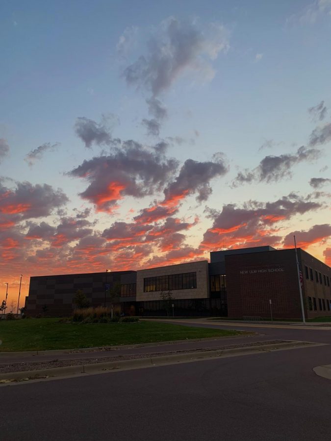 NUHS had a pretty sweet sunset yesterday before the volleyball game. 
