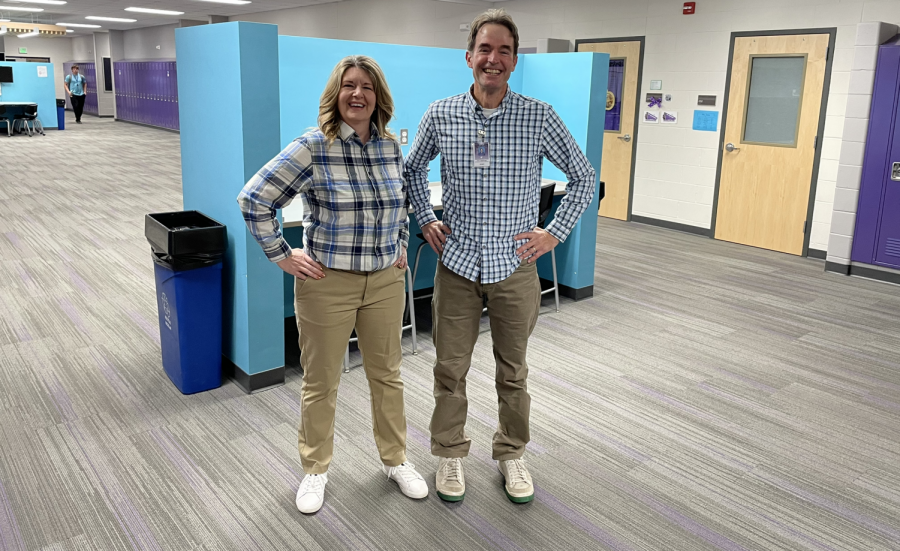 Mr. E and Ms. Nelson are twinning during American education week!