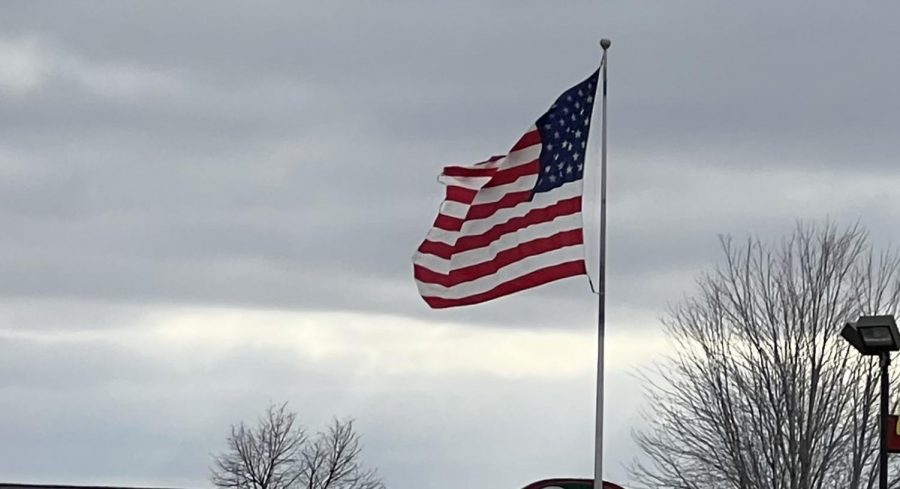 Flag flying in the wind