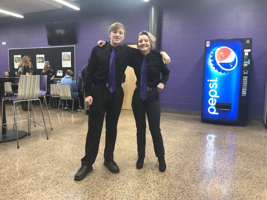 Brax Johnson and Taylor Smith were well dress for Twin day!
