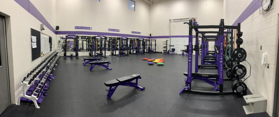 The weight room at New Ulm High School
