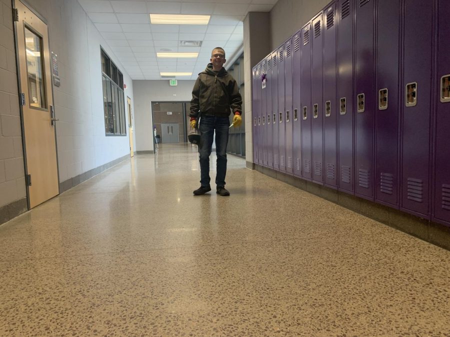 Junior Blake Voges coming in late for 5th hour class on Feb. 3.   I went to get a hair cut during lunch and after that I went to Taco Johns Voges said. Voges called his mother and told her to tell the office he was going to be late.   