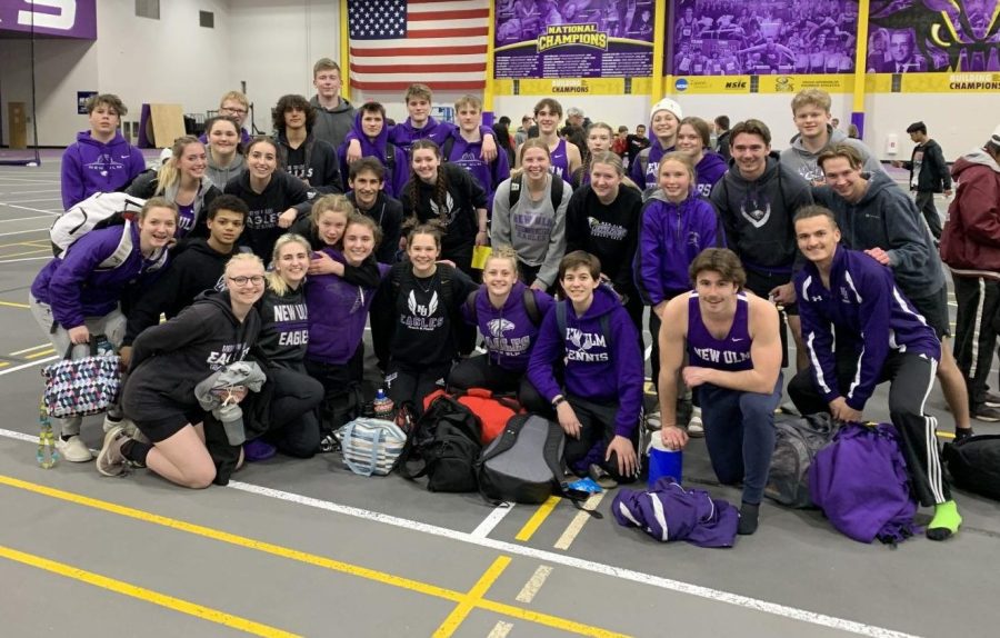 NUHS Track & Field team completed their first meet against Blue Earth, Fairmont, and St. Peter teams on Friday, March 25th, at MSU's indoor track.