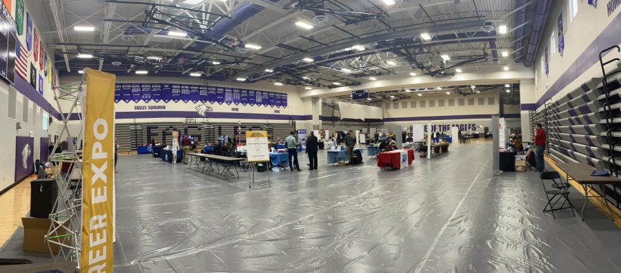 The Career Expo took place at NUHS on March 30. Local businesses set up booths offering more information about possible career opportunities. 