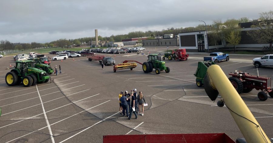 All the students and the equipment were in position and ready for the Ag show.