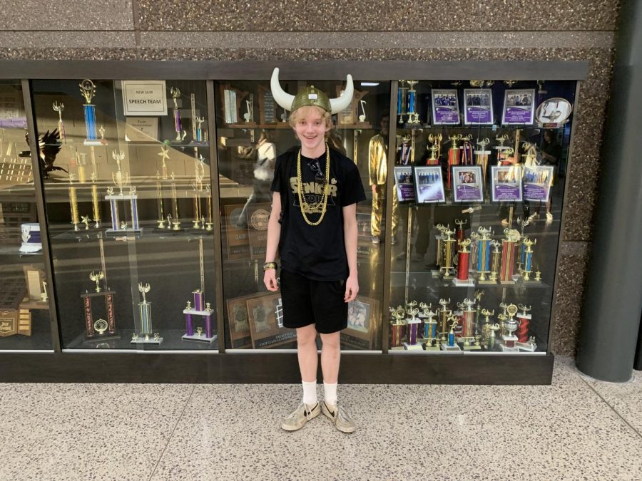 Shawn Molden in his 2023 senior BOTC Viking outfit  