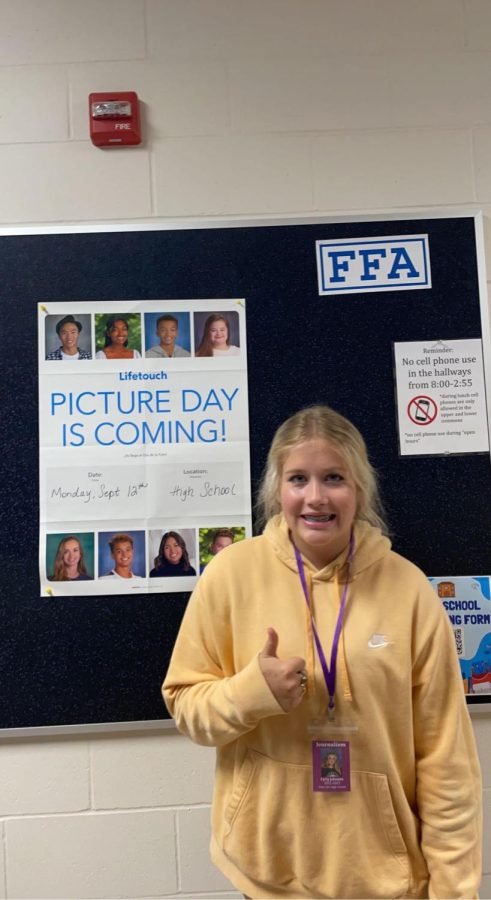 Carly Johnson is excited to tell all that picture day is coming!