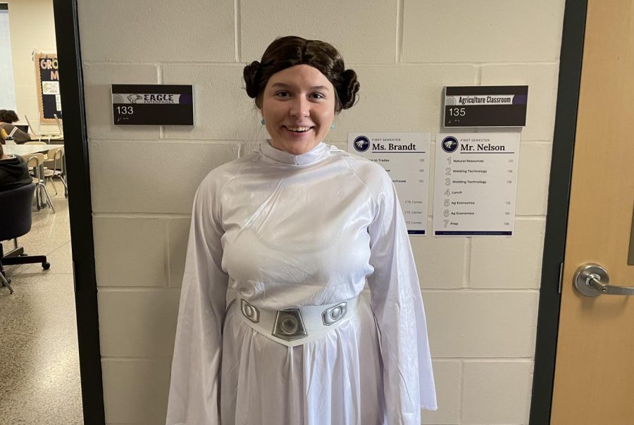 Senior Katie Becker dresses as Princess Leia for Halloween!