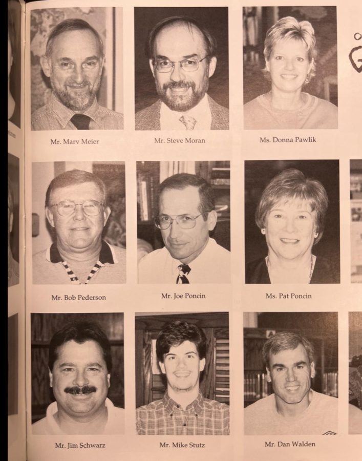 Mr. Poncin in the 1993 New Ulm Junior High School yearbook.