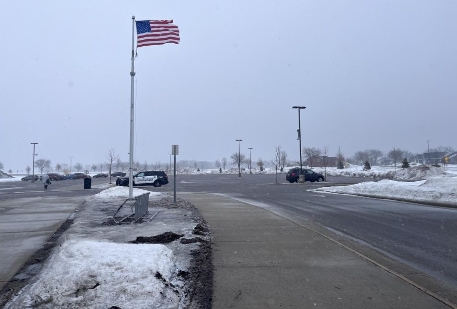 On Thursday afternoon, NUHS students got an early dismissal due to a winter weather advisory and 50 mph winds. Students thrilled, the parking lot was cleared in the matter of minutes.  
