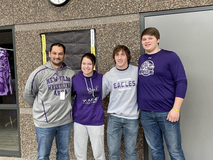 Mr Briggs, Elizabeth Dake, Ty Fredrick, and Ethan Thompson are on their way to this years state match.