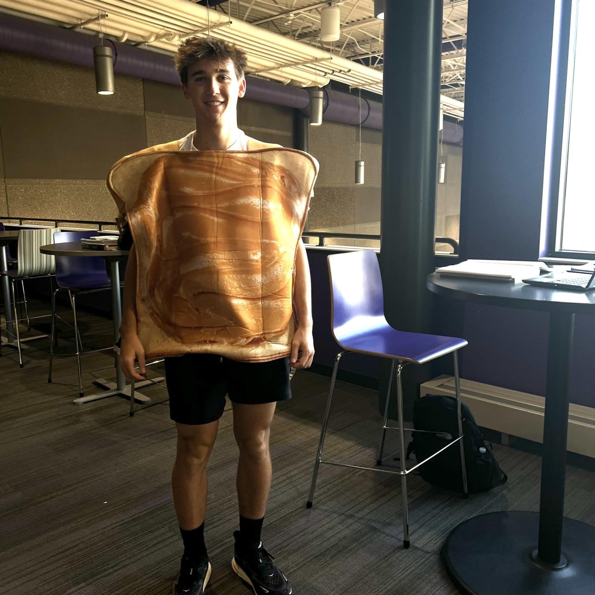 Easton Clark dressed as peanut butter for iconic duo day! but where did his jelly go?