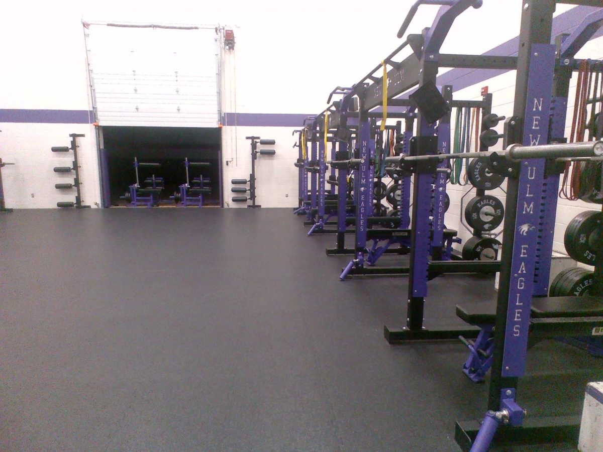 New Ulm High Schools weight lifting room