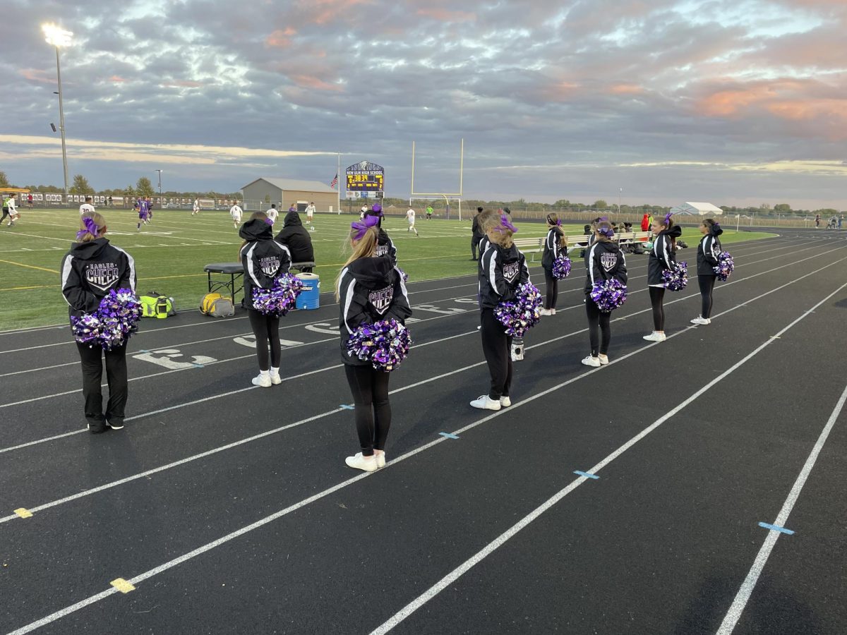 NUHS cheerleaders were invited to cheer for boys soccer on Thursday, Oct 5. This year has been incredible for the cheer team by allowing for more opportunities to be visible with supporting other sports and cheering on more athletes said coach Kallie Schugel