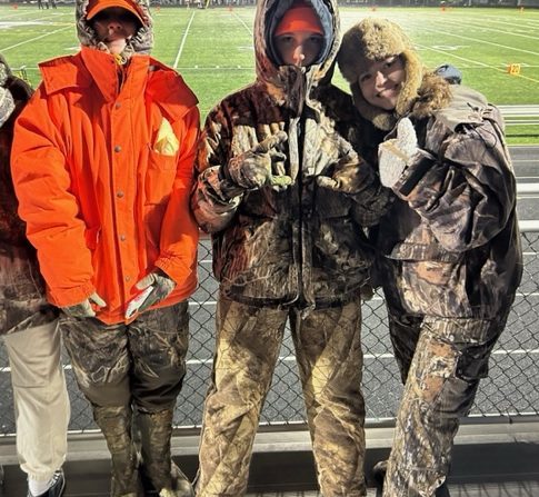 Gracie Linbo, Brooklyn Hagberg, and Mya Hames showed up and showed out at the friday night football game.