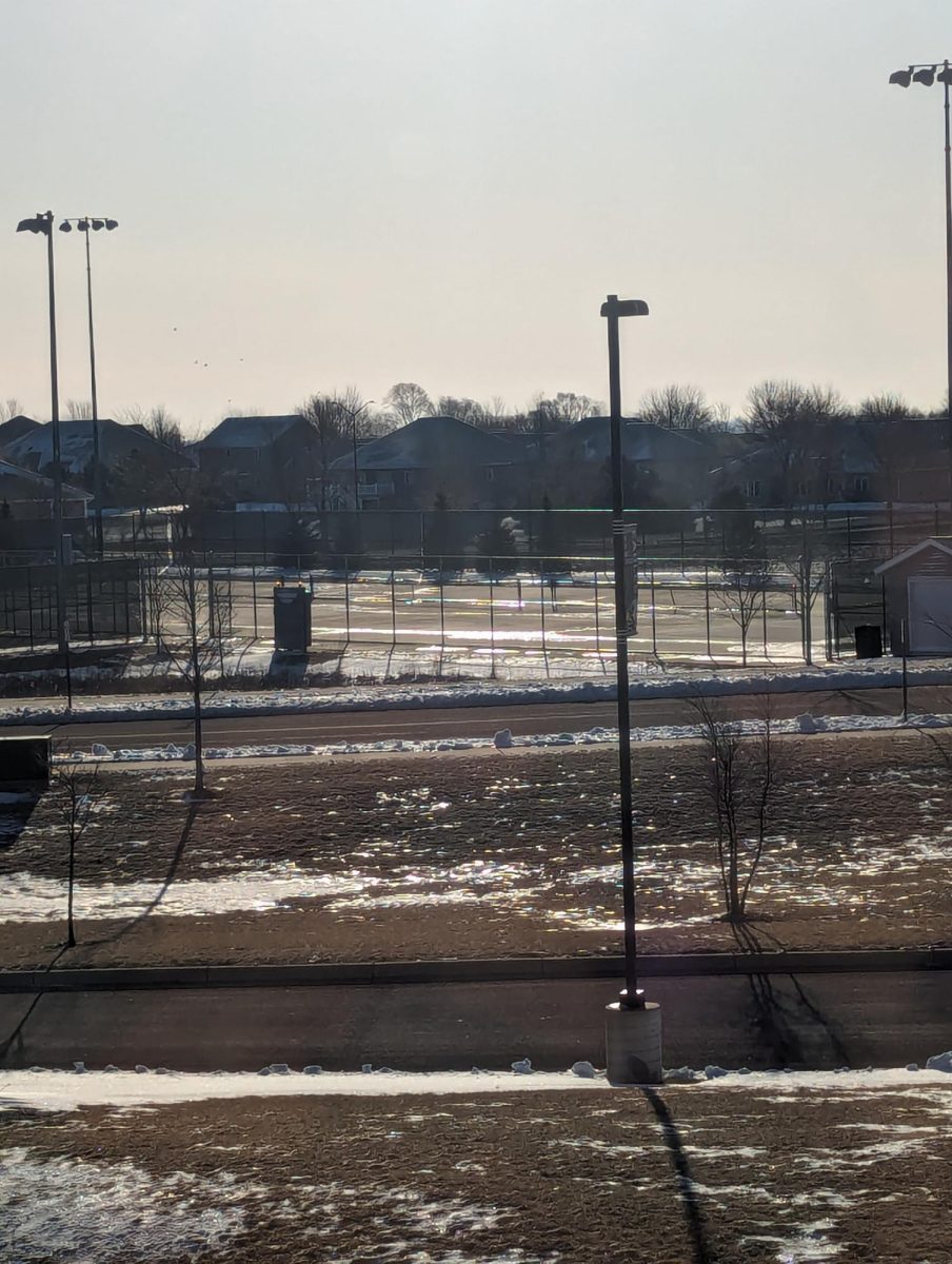 The tennis courts are just about ready for some action.