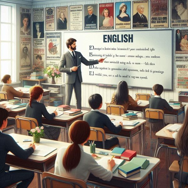 An English Classroom [Generated with AI]