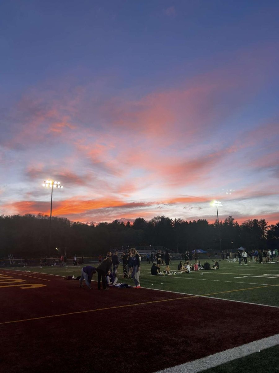 The sunset at the TruTeam Track Meet.