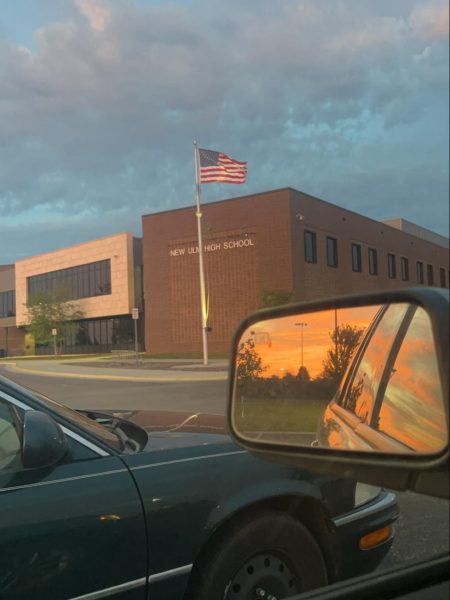 New Ulm High School students arrive for early bird classes and get to see the beautiful sunrise!