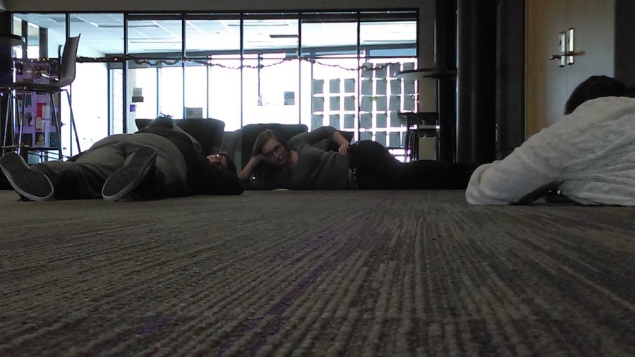 Pictured: Teresa Ahlers, Sabrina Martin, Christian Garcia, and Mackenzie Larson