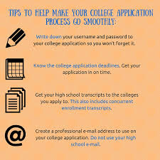 Tips for college applications