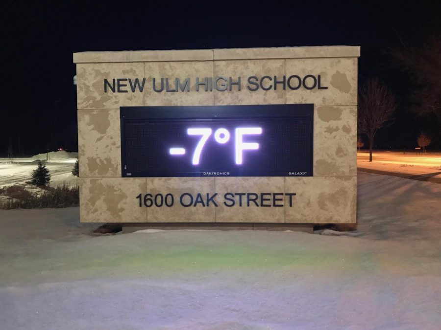 Still Rather Nippy at New Ulm High School