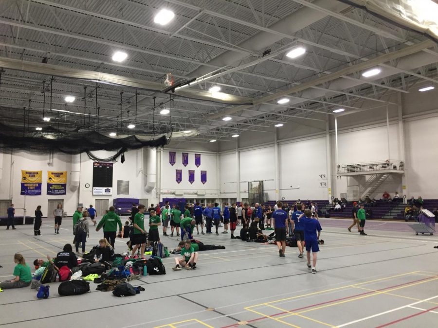 All athletes getting ready for their events to start