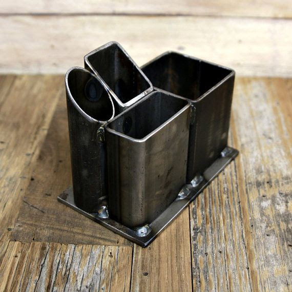 This multi-purpose pencil holder was fabricated by Landon Depew from New Ulm Welding and Fabricating.