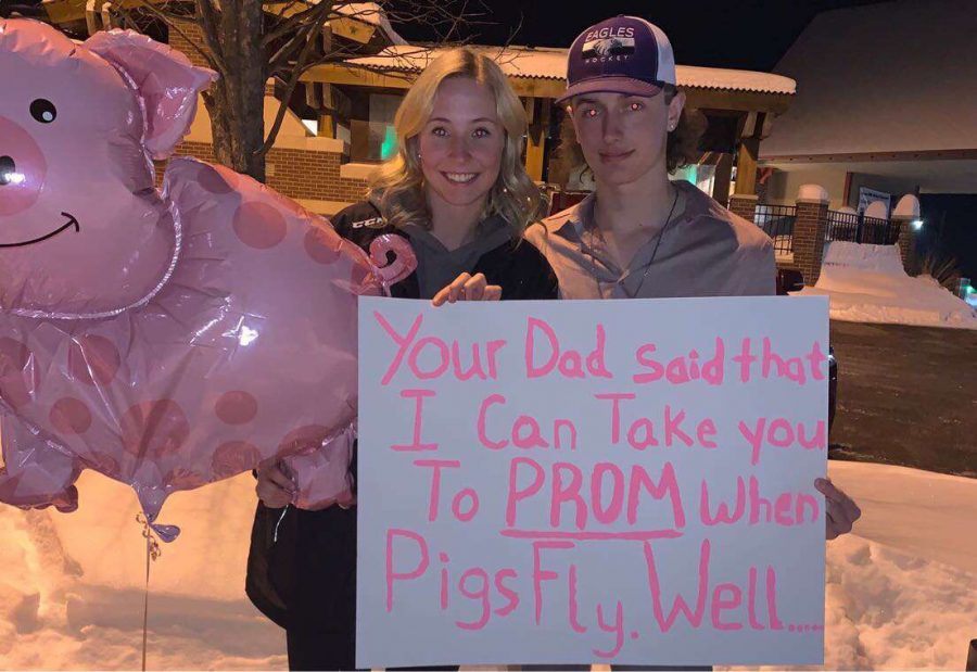 Senior Ashlyn Donner got asked to prom by her boyfriend Hunter Hulke in a fun way