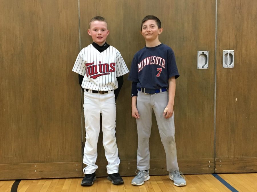 Students at the New Ulm elementary school dressed in Twins gear to show their support at the start of the baseball season