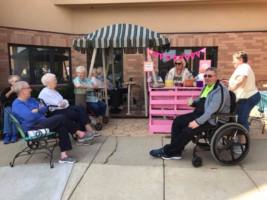 Awesome lemonade stand provided by Oak Hills Living Center