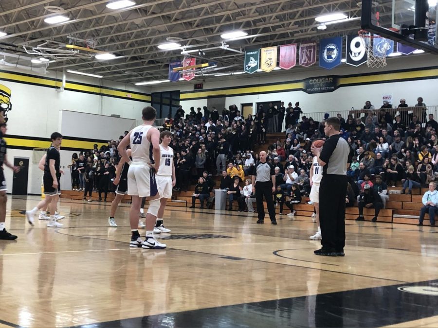 Connor Slette (Junior) Getting Ready for a Free Throw