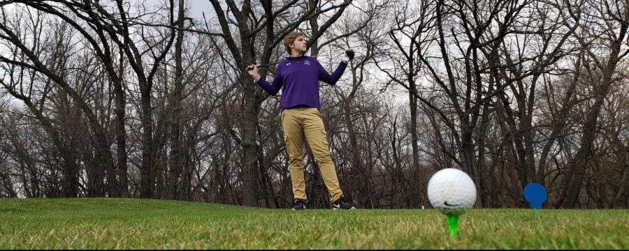 Senior Anthony Gaylord enjoying a round of golf after school