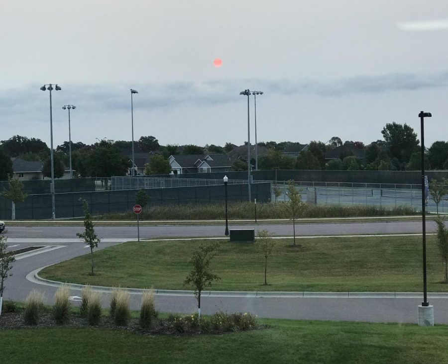 Sunrise over New Ulm High School