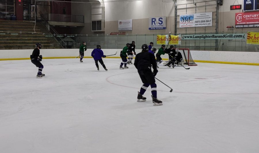 Winter sports were given the go-ahead to start this season with the addition of new rules being put in place. The first is that all players are required to wear a mask on ice at all times, and the second is a reduced capacity for fans to spectate. "It's something that we aren't used to, but we will get used to it, and we're just glad to be able to play," said junior defenseman Luke Steffensmeier.