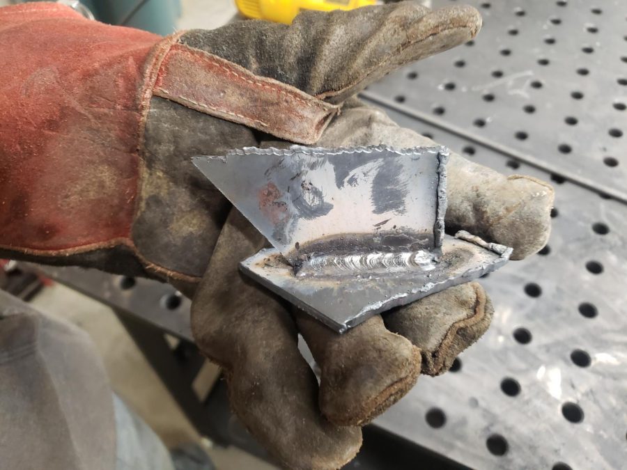 Austin Enter showing off his stellar weld  