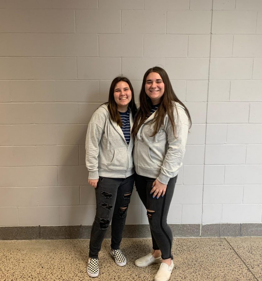 Sisters Tatiana Rudolph (senior)  and Tamira Rudolph (junior) take on twin day. 