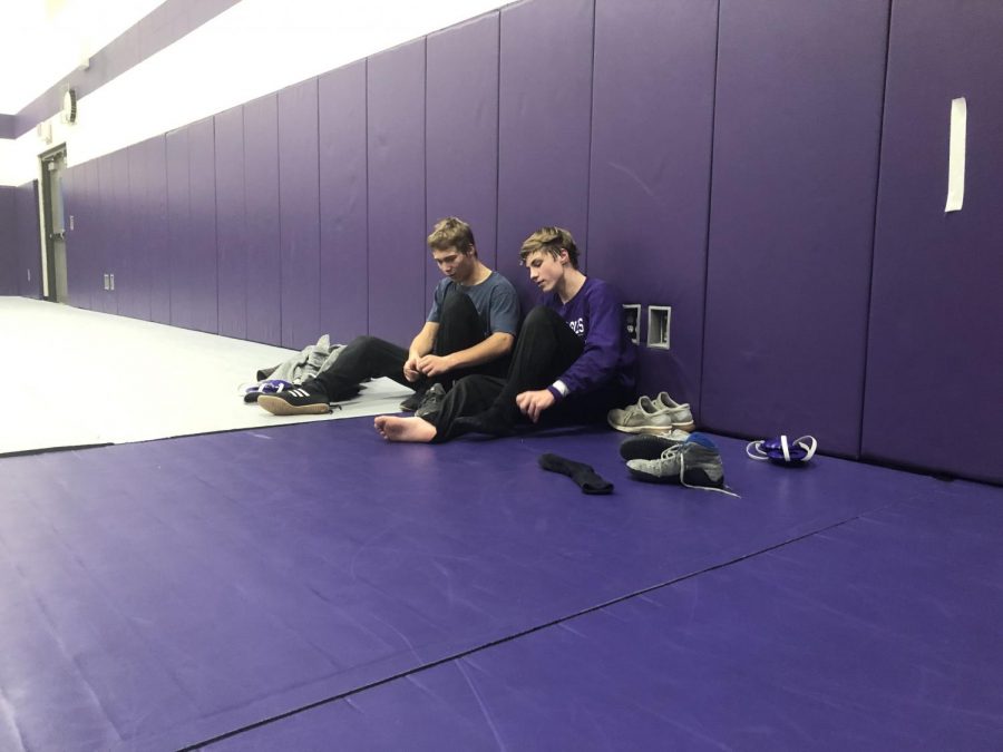 Ryan Wiltscheck and Parker Kamm having fun cutting weight 
