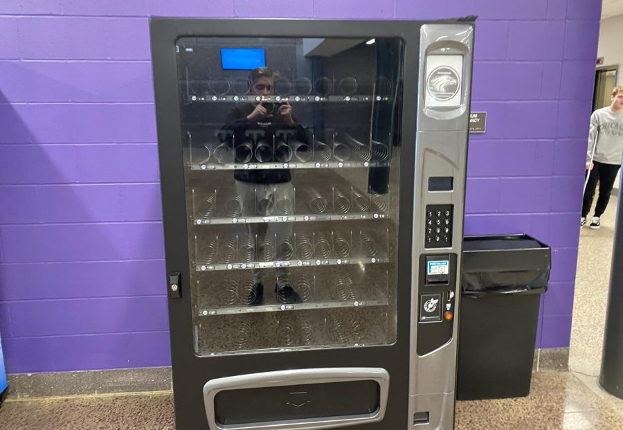 The empty vending machine.
