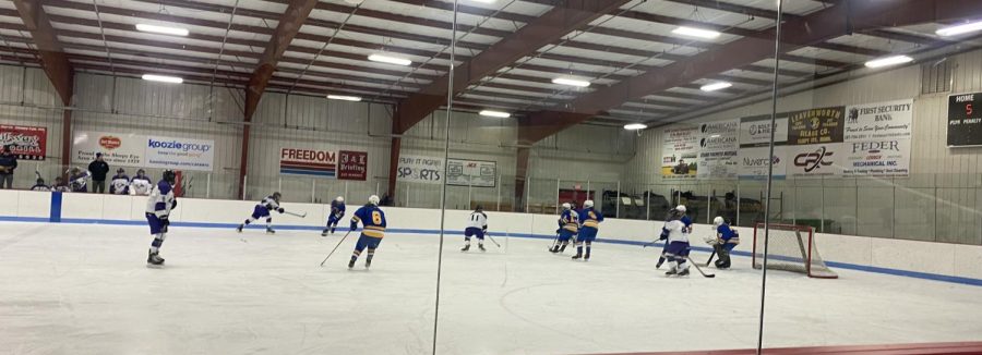 Eagles fly over Bluejays