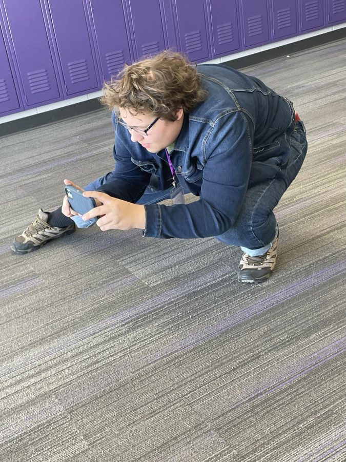 Aidan Hendrickson, a junior at NUHS was doing research for his journalism class on Thursday afternoon.  