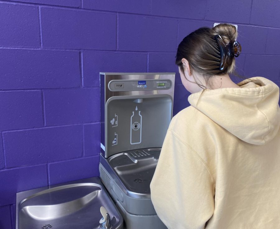 This Thursday senior Natalie Hacker remembers past years when the water fountains at school were turned on. "I just want water," said Hacker.